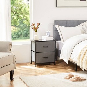 CAVINAS  2-Drawer Dresser with Metal Frame and Wood Top,Modern Chest of Drawers for Bedroom,Entryway,1 Piece - 1 of 4