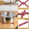 Unique Bargains Foldable Heat Resistant Non-Slip Silicone Trivet Mat for Pots Coasters - 3 of 4