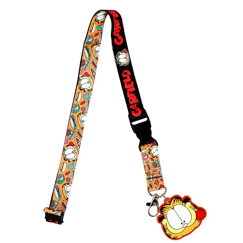 Garfield Food Lanyard with Rubber Charm, 1 of 4