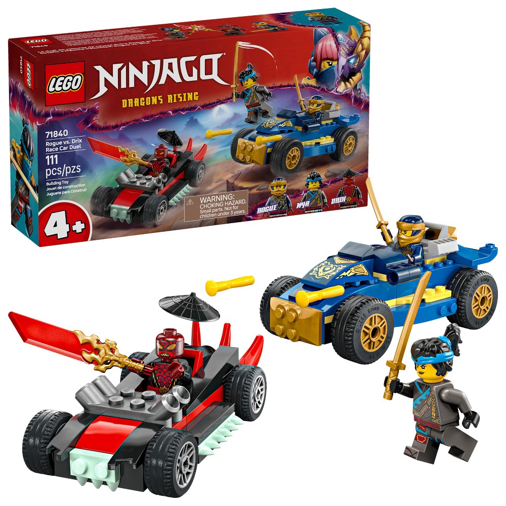 LEGO NINJAGO Rogue vs Drix Race Car Duel 71840