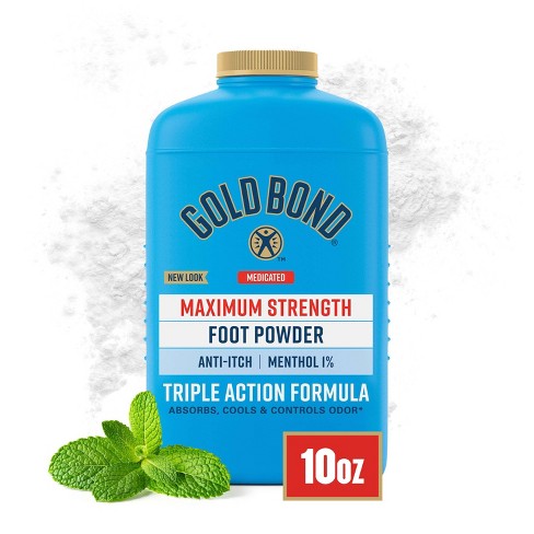 Gold Bond Medicated Foot Powder - 283g Bottle - Maximum Strength