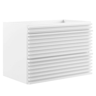 Modway Render 29" MDF Wood Wall-Mount Bathroom Vanity Cabinet in White