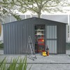 NicBex Metal Outdoor Storage Shed with Lockable Doors and Windows for Backyard Garden,Patio,Gray - 2 of 4