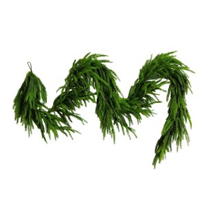 Nearly Natural 10' Artificial Real Touch Norfolk Island Pine Garland with Natural Look - 1 of 4