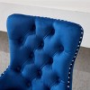 INFURNIC Counter and Bar Stools Swivel Velvet Bar Stool with Adjustable Height for Kitchen and Home Bar, Blue, 20.4"*17.5"*49.9" - 3 of 4
