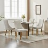 FONTOI Dining Chairs Set of 2 with Wide Seat, Comfy Upholstered Accent Chair with Curved Legs for Dining Room, Kitchen,Beige, 19.7"*37.5"*24.6" - 2 of 4