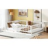 Sapphtopaz Kids Montessori Bed with Fence and Door, Floor Bed with Fence,Twin Size Toddler Bed for Bedroom Playroom - 4 of 4