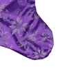 Northlight 20" Purple and Silver Glittered Floral Christmas Stocking with Shadow Velveteen Cuff - 3 of 4