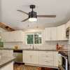 Airsurfer 52" Ceiling Fan with Light in Matte Black and Plywood Blades 3-Blade Pull Chain Propeller Design - 3 of 4