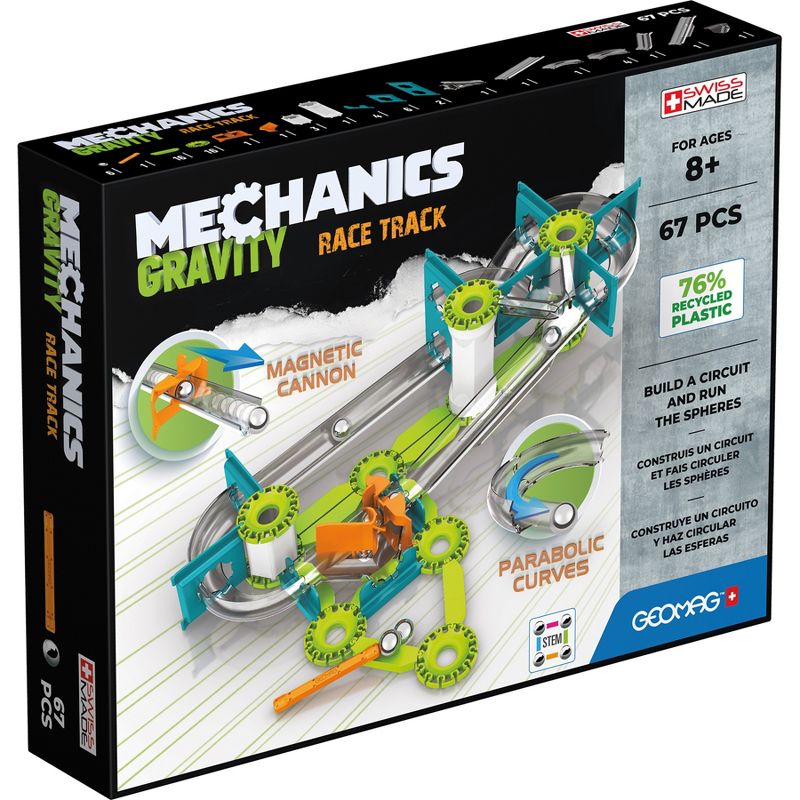 Geomag Mechanics Gravity Race Track Recycled, 67 Pieces, 1 of 8