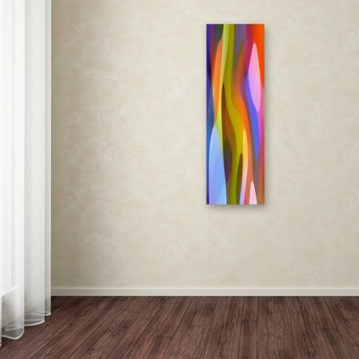 Dappled Light Panoramic Vertical Abstract Canvas Art in Floater Frame