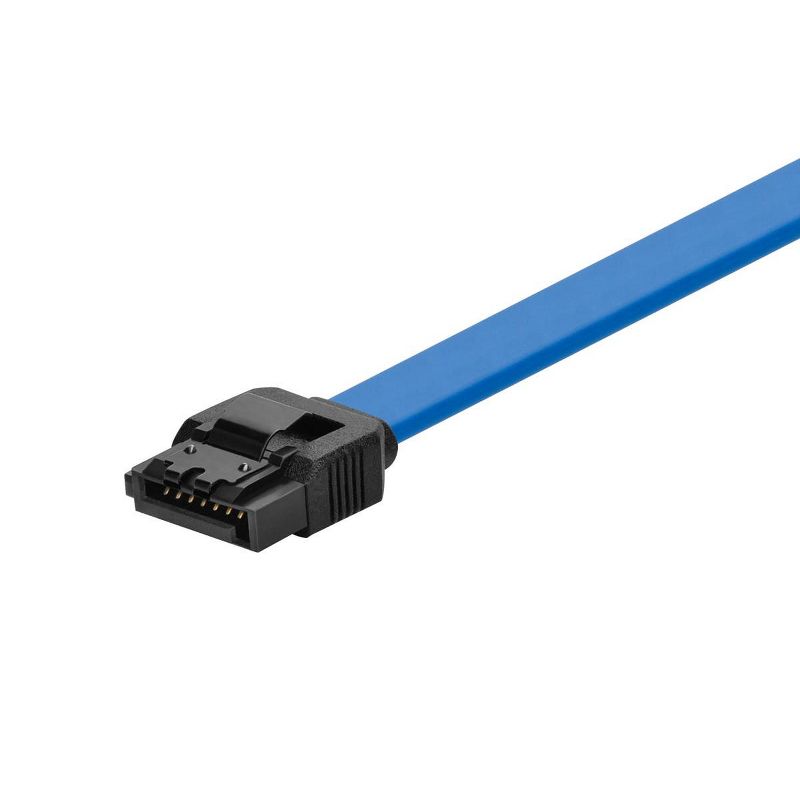 Monoprice DATA Cable - 1.5 Feet - Blue | SATA 6Gbps Cable with Locking Latch, 2 of 7