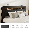 NicBex Full/Queen/King Vintage Bed Frame with Storage LED Light Headboard,Modern Platform Bed for Bedroom,No Box Spring Needed - 4 of 4