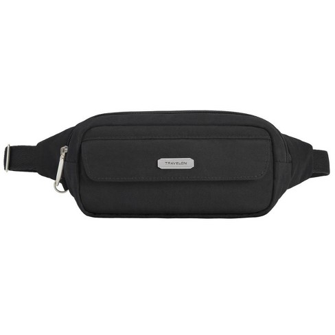 Travelon Essentials Rfid Anti-theft Rfid Slim Belt Bag - Black : Target
