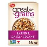 Great Grains Selects Cereal Raisins, Dates and Pecans Breakfast Cereal - 16oz - Post