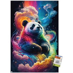 Trends International Wumples - Cosmic Neon Panda Unframed Wall Poster Prints - 1 of 4