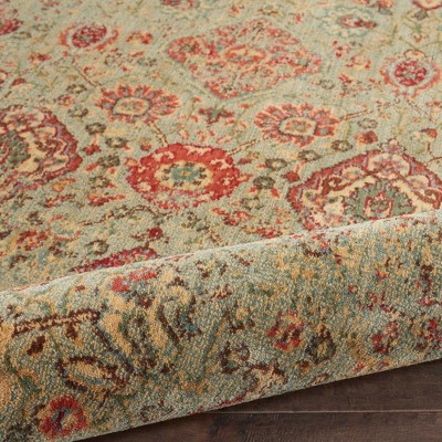 Elegant Somerset Light Green Round Wool-Blend Area Rug, 5'6"