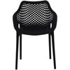Meridian Furniture Mykonos Black Outdoor Patio Dining Chair (Set of 4) - 4 of 4