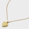 14K Gold Dipped Heart Charm Initial Necklace - A New Day™ Gold - 4 of 4