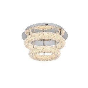 Elegant Lighting Bowen 2 - Light Flush Mount in  Chrome - 1 of 1