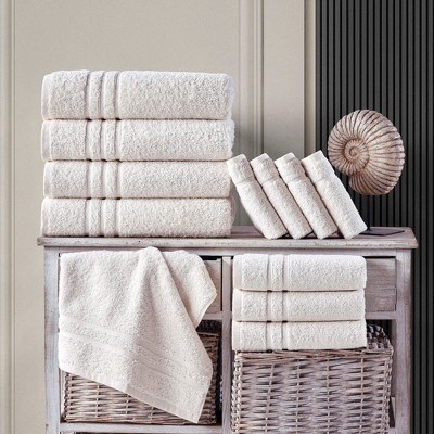 Hawmam Yellow Turkish Cotton 4-Piece Bath Towel Set
