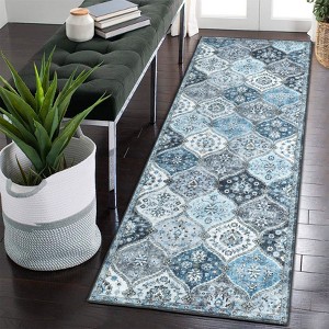 Area Rug, Rugs for Living Room, Washable Rug, Vintage Rugs for Entryway, Traditional Floor Cover, Thin Carpet, Kitchen Distressed Non Slip Mat - 1 of 4