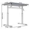 INFURNIC Desks Adjustable Standing Desk with Crank for Easy to Assemble Sturdy and Durable Multi Purpose, Grey, 32.68"*23.62"*35.43" - 3 of 4