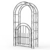 Garden Trellis Arch, Reinforced Metal Garden Archway, Decorative Frame Stand Trellis,Arch Stand for Wedding Ceremony Party Plant Climbing Rose - 2 of 4