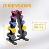 Neoprene Dumbbells with Rack, Color Coded Weight Set for Home Gym, Multiple Sizes for Men & Women - 2 of 4