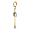 Black Bow Jewelry 14k Yellow and White Gold, Two Tone Rope Cross Pendant - 2 of 4