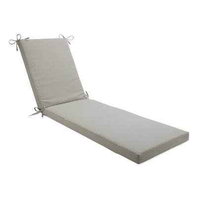 Indoor/Outdoor Solar Linen Off White Chaise Lounge Cushion - Pillow Perfect