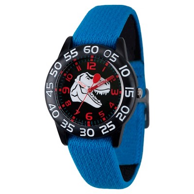 Boys' Red Balloon Black Plastic Time Teacher Watch - Blue