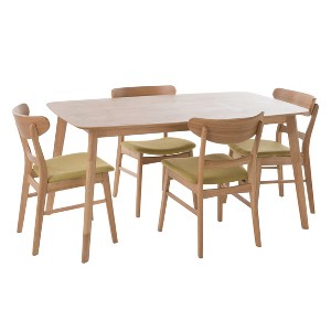 5pc 60" Idalia Mid-Century Modern Dining Set - Christopher Knight Home - 1 of 4