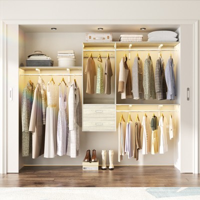 Aheaplus Closet System with 2-Drawers, Adjustable