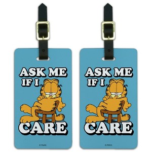 Garfield Ask Me If I Care Luggage ID Tags Set of 2 - 1 of 4