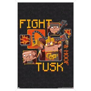 Trends International Minecraft: Legends - Fight Tusk & Hoof Framed Wall Poster Prints - 1 of 4