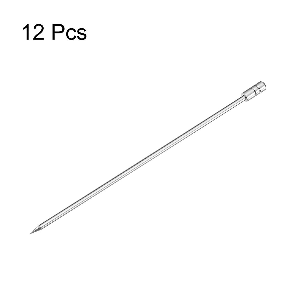 Unique Bargains Stainless Steel Drink Appetizer Cylinder Head Cocktail Picks 4.3" - thumbnail 3
