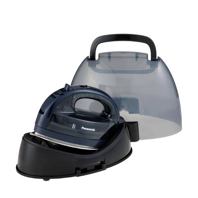 Panasonic NI-WL700A Cordless Steam/Dry Iron, 1500W Wide Stainless Steel Plate, Blue
