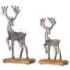 Northlight Reindeer and Calf Metal Christmas Figures - 10.5" - Silver - Set of 2 - 4 of 4