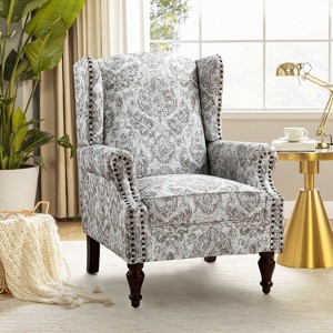 Theodor Armchair with Spindle Legs for Living Room and Bedroom Club Chair | ARTFUL LIVING DESIGN - 1 of 4