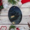 Semi-Traditional Japanese Painting Ornament, Kiyochika Kobayashi Fireflies on the Kinu River | OrnamentallyYou - 4 of 4