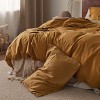 3 Pieces Linen Soft & Cozy Duvet Cover Linen Cotton Blend Bedding Set Tropical Plants Beige Color Cooling Bedding - 2 of 4