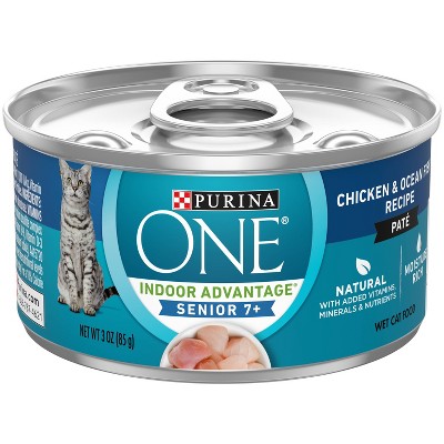 Purina ONE Indoor Advantage Senior 7+ Chicken and Ocean White Fish Wet Cat Food - 3oz