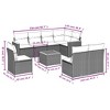 vidaXL 9 Piece Patio Sofa Set with Cushions - Black and Cream With Table - 3 of 4
