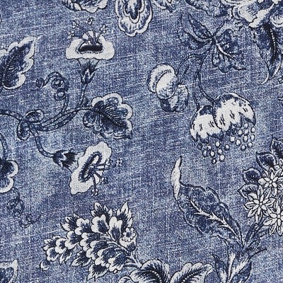 Blue Floral Cotton Table Runner 14" x 16"