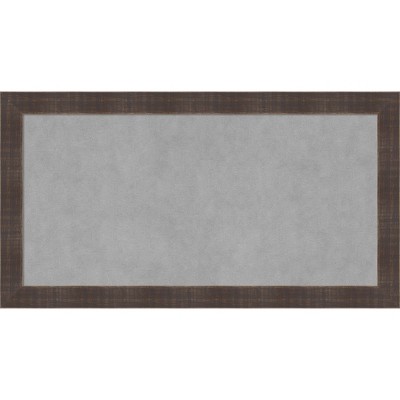 Amanti Art Whiskey Brown Rustic Framed Magnetic Board 26 x 14 in.