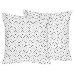 Gray & White Throw Pillow - Sweet Jojo Designs , Gray White