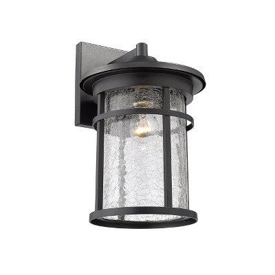 Chloe Lighting Finley Industrial 1 Light Textured Black Outdoor Wall Sconce 14" Tall