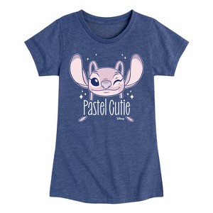 Girls' - Disney - Lilo & Stitch Fitted Short Sleeve Graphic T-Shirt - 1 of 4