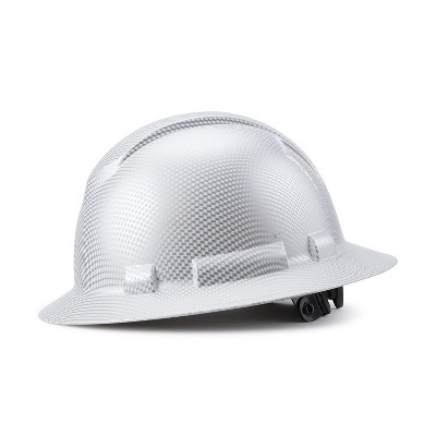 AcerPal 1CF20WH4M Full Brim Customized Pyramex Hard Hat Construction Ice Cube Platinum Design Safety Helmet with 4 Point Suspension